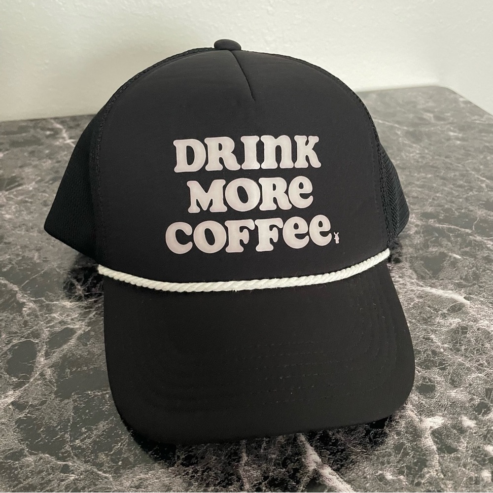 Dutch Bros Drink More Coffee Trucker Hat Unisex Adults Black Adjustable Hat NEW